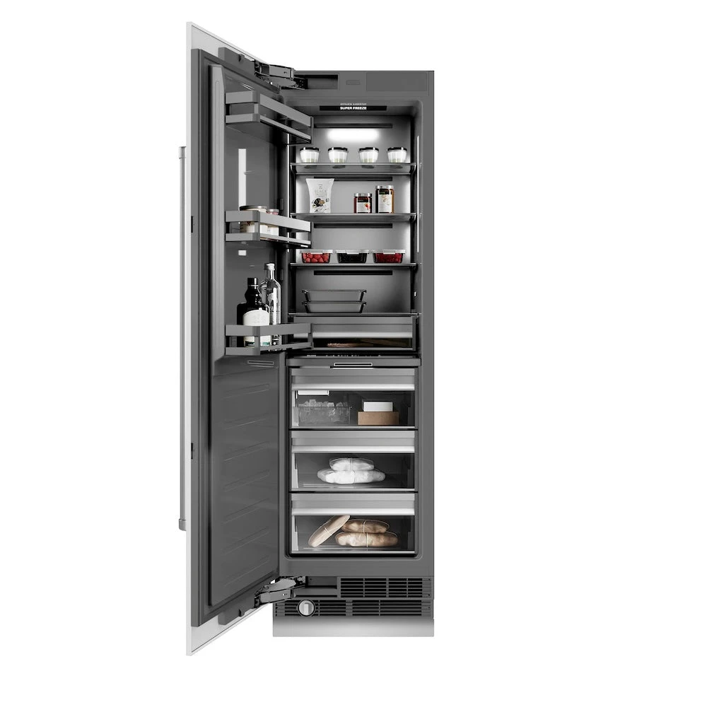 ZLINE 24 In. 12.4 Cu. Ft. Column Freezer In White Matte With Graphite Gray Interior (RCFV-WM-24)(Zline 24 Column Freezer White Matte Graphite Gray Rcfv Wm 24) 4 ZLINE 24 In. 12.4 Cu. Ft. Column Freezer In White Matte With Graphite Gray Interior (RCFV-WM-24)(Zline 24 Column Freezer White Matte Graphite Gray Rcfv Wm 24) - Image 4