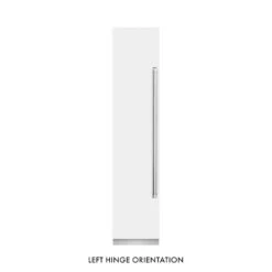 ZLINE 18 In. 8.6 Cu. Ft. Left Hinge Column Freezer In White Matte With Graphite Gray Interior (RCFVL-WM-18)(Zline 18 Left Hinge Column Freezer White Matte Graphite Gray Rcfvl Wm 18) -Induction Cooktop Store zline built in white matte column freezer RCFVL WM 18 front closed text