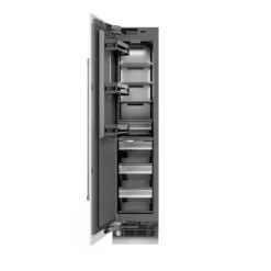 ZLINE 18 In. 8.6 Cu. Ft. Left Hinge Column Freezer In White Matte With Graphite Gray Interior (RCFVL-WM-18)(Zline 18 Left Hinge Column Freezer White Matte Graphite Gray Rcfvl Wm 18)