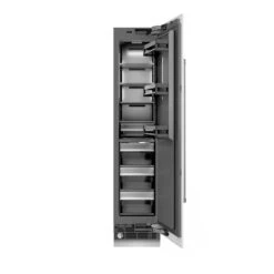 ZLINE 18 In. 8.6 Cu. Ft. Right Hinge Column Freezer In White Matte With Graphite Gray Interior (RCFVR-WM-18)(Zline 18 Right Hinge Column Freezer White Matte Graphite Gray Rcfvr Wm 18)