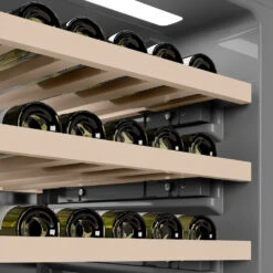 ZLINE 24 In. 12.4 Cu. Ft. Triple Zone 100 Bottle Column Wine Cooler In White Matte (RCWV-WM-24)(Zline 24 Triple Zone Column Wine Cooler White Matte Rcwv Wm 24) 18 ZLINE 24 In. 12.4 Cu. Ft. Triple Zone 100 Bottle Column Wine Cooler In White Matte (RCWV-WM-24)(Zline 24 Triple Zone Column Wine Cooler White Matte Rcwv Wm 24) -Induction Cooktop Store zline built in white matte column wine refrigerator RCWV WM 24 detail grey interior eeb60ab9 d5f6 4966 a1c7 77da755d6840