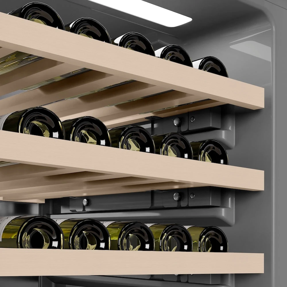 ZLINE 24 In. 12.4 Cu. Ft. Triple Zone 100 Bottle Column Wine Cooler In White Matte (RCWV-WM-24)(Zline 24 Triple Zone Column Wine Cooler White Matte Rcwv Wm 24) 7 ZLINE 24 In. 12.4 Cu. Ft. Triple Zone 100 Bottle Column Wine Cooler In White Matte (RCWV-WM-24)(Zline 24 Triple Zone Column Wine Cooler White Matte Rcwv Wm 24) - Image 7