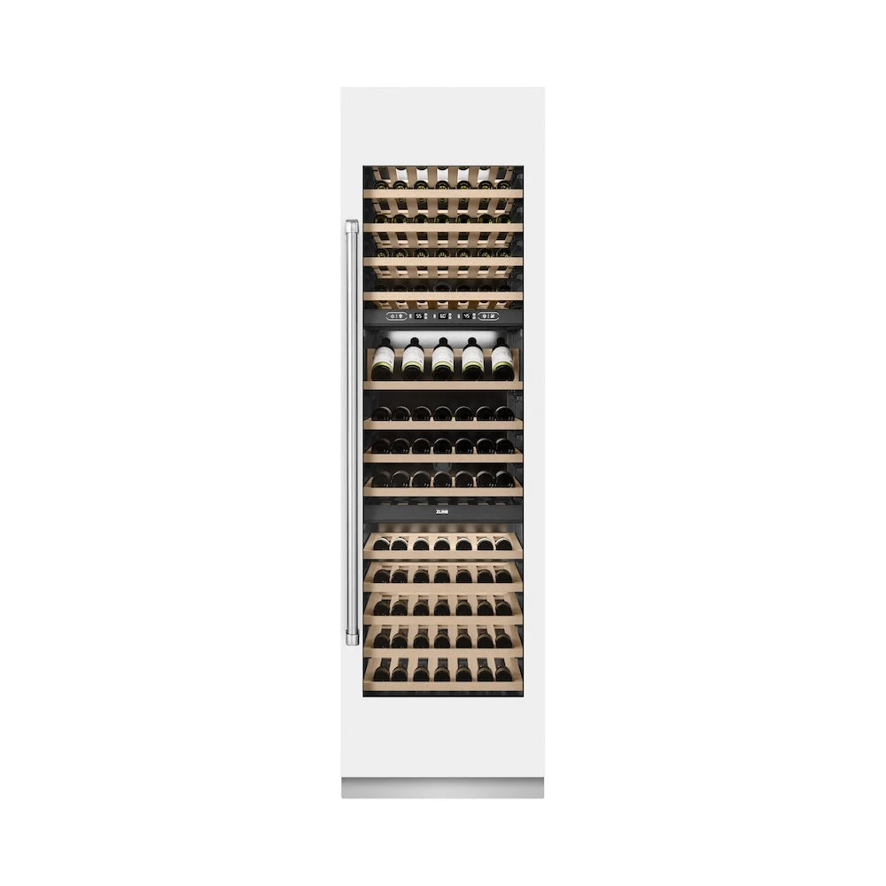 ZLINE 24 In. 12.4 Cu. Ft. Triple Zone 100 Bottle Column Wine Cooler In White Matte (RCWV-WM-24)(Zline 24 Triple Zone Column Wine Cooler White Matte Rcwv Wm 24) 2 ZLINE 24 In. 12.4 Cu. Ft. Triple Zone 100 Bottle Column Wine Cooler In White Matte (RCWV-WM-24)(Zline 24 Triple Zone Column Wine Cooler White Matte Rcwv Wm 24) - Image 2