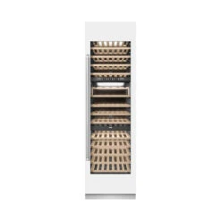 ZLINE 24 In. 12.4 Cu. Ft. Triple Zone 100 Bottle Column Wine Cooler In White Matte (RCWV-WM-24)(Zline 24 Triple Zone Column Wine Cooler White Matte Rcwv Wm 24)