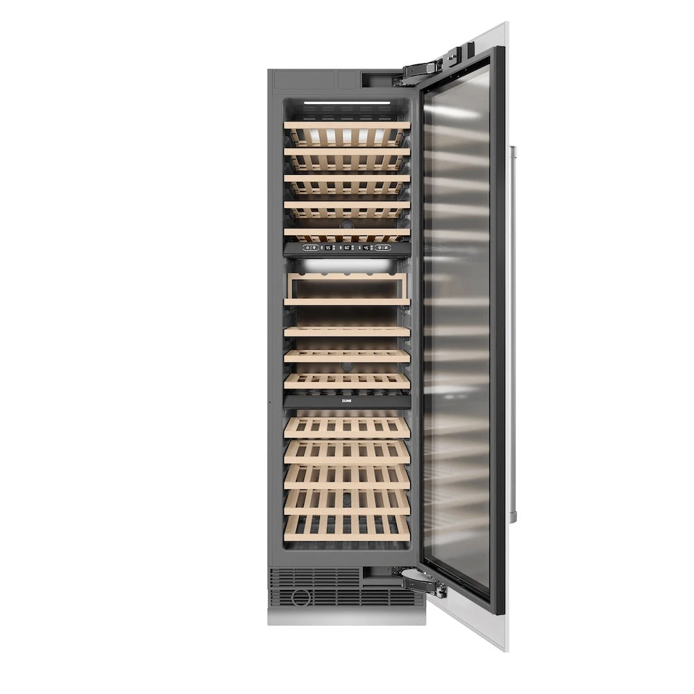 ZLINE 24 In. 12.4 Cu. Ft. Triple Zone 100 Bottle Column Wine Cooler In White Matte (RCWV-WM-24)(Zline 24 Triple Zone Column Wine Cooler White Matte Rcwv Wm 24) 4 ZLINE 24 In. 12.4 Cu. Ft. Triple Zone 100 Bottle Column Wine Cooler In White Matte (RCWV-WM-24)(Zline 24 Triple Zone Column Wine Cooler White Matte Rcwv Wm 24) - Image 4