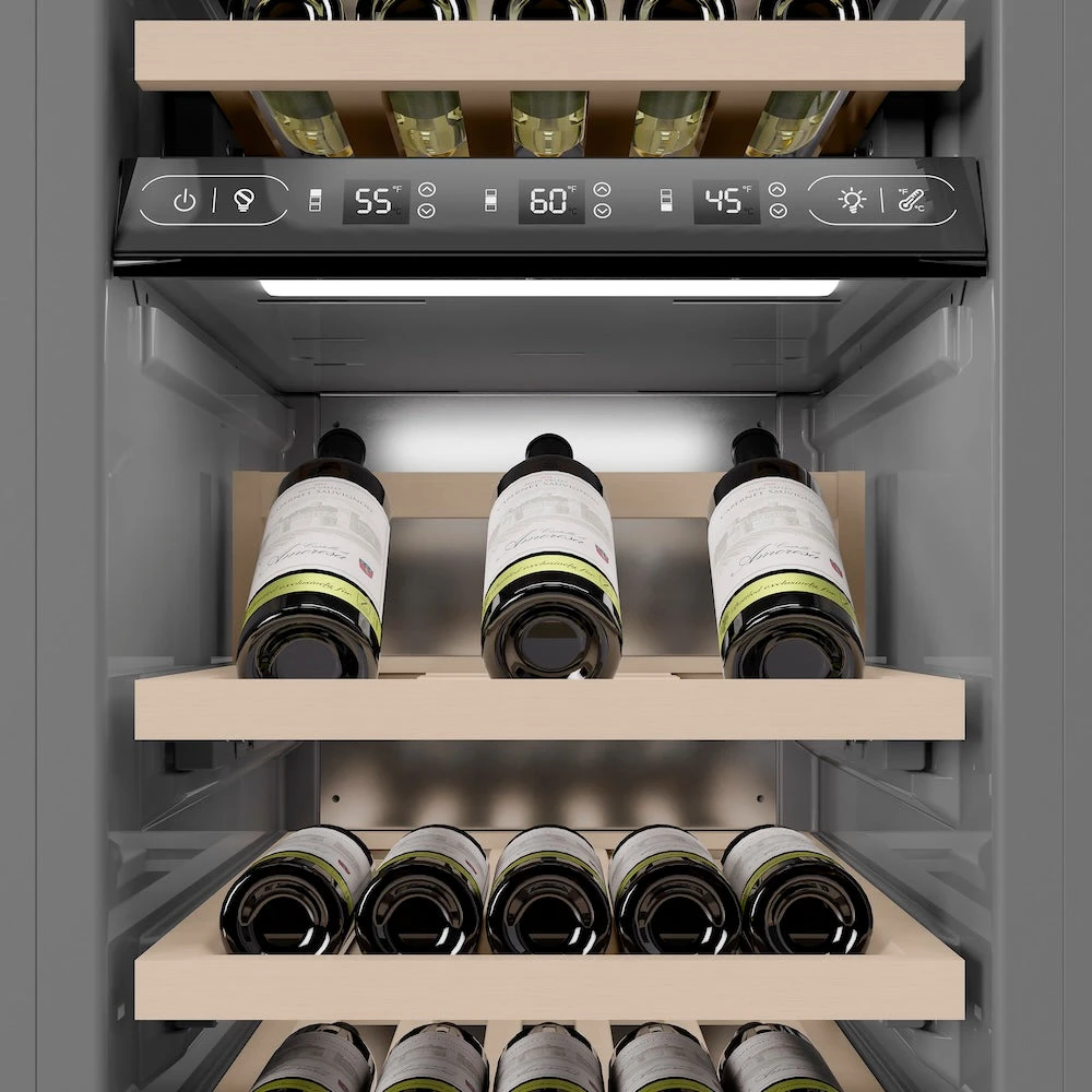 ZLINE 18 In. 9.0 Cu. Ft. Triple Zone 68 Bottle Left Hinge Column Wine Cooler In White Matte (RCWVL-WM-18)(Zline 18 Triple Zone Left Hinge Column Wine Cooler White Matte Rcwvl Wm 18) 6 ZLINE 18 In. 9.0 Cu. Ft. Triple Zone 68 Bottle Left Hinge Column Wine Cooler In White Matte (RCWVL-WM-18)(Zline 18 Triple Zone Left Hinge Column Wine Cooler White Matte Rcwvl Wm 18) - Image 6