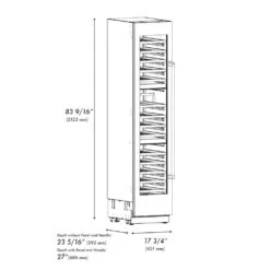 ZLINE 18 In. 9.0 Cu. Ft. Triple Zone 68 Bottle Left Hinge Column Wine Cooler In White Matte (RCWVL-WM-18)(Zline 18 Triple Zone Left Hinge Column Wine Cooler White Matte Rcwvl Wm 18) 22 ZLINE 18 In. 9.0 Cu. Ft. Triple Zone 68 Bottle Left Hinge Column Wine Cooler In White Matte (RCWVL-WM-18)(Zline 18 Triple Zone Left Hinge Column Wine Cooler White Matte Rcwvl Wm 18) -Induction Cooktop Store zline built in white matte column wine refrigerator RCWVL WM 18 dimensional diagram 59e10662 988d 40e1 b3db c360e3d64a7d