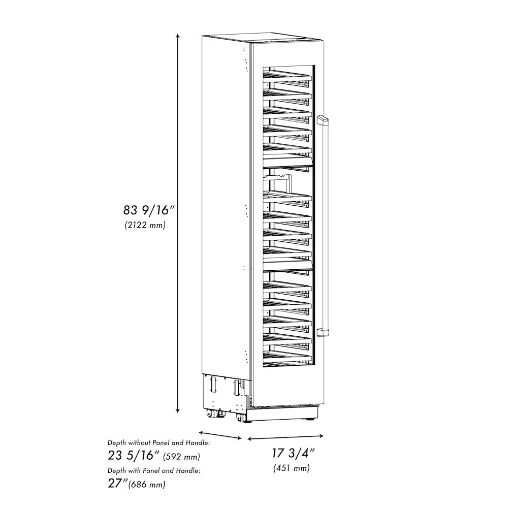 ZLINE 18 In. 9.0 Cu. Ft. Triple Zone 68 Bottle Left Hinge Column Wine Cooler In White Matte (RCWVL-WM-18)(Zline 18 Triple Zone Left Hinge Column Wine Cooler White Matte Rcwvl Wm 18) 10 ZLINE 18 In. 9.0 Cu. Ft. Triple Zone 68 Bottle Left Hinge Column Wine Cooler In White Matte (RCWVL-WM-18)(Zline 18 Triple Zone Left Hinge Column Wine Cooler White Matte Rcwvl Wm 18) - Image 10
