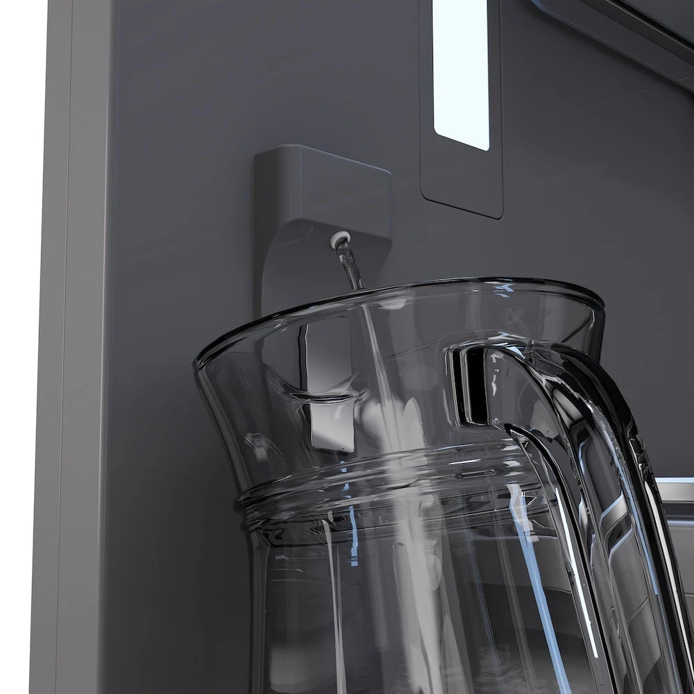 ZLINE 36 In. 19.8 Cu. Ft. Built-In Bottom Freezer Refrigerator With Water Dispenser And Ice Maker In White Matte With Graphite Gray Interior (GRBIT-WM-36)(Zline 36 Built In Refrigerator White Matte Graphite Gray Grbit Wm 36) 6 ZLINE 36 In. 19.8 Cu. Ft. Built-In Bottom Freezer Refrigerator With Water Dispenser And Ice Maker In White Matte With Graphite Gray Interior (GRBIT-WM-36)(Zline 36 Built In Refrigerator White Matte Graphite Gray Grbit Wm 36) - Image 6