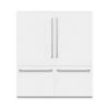 ZLINE 72 In. 39.6 Cu. Ft. French Door Built-In Bottom Freezer Refrigerator With Water Dispensers And Ice Makers In White Matte (RBIT-WM-72)(Zline 72 Built In Refrigerator White Matte Rbit Wm 72)