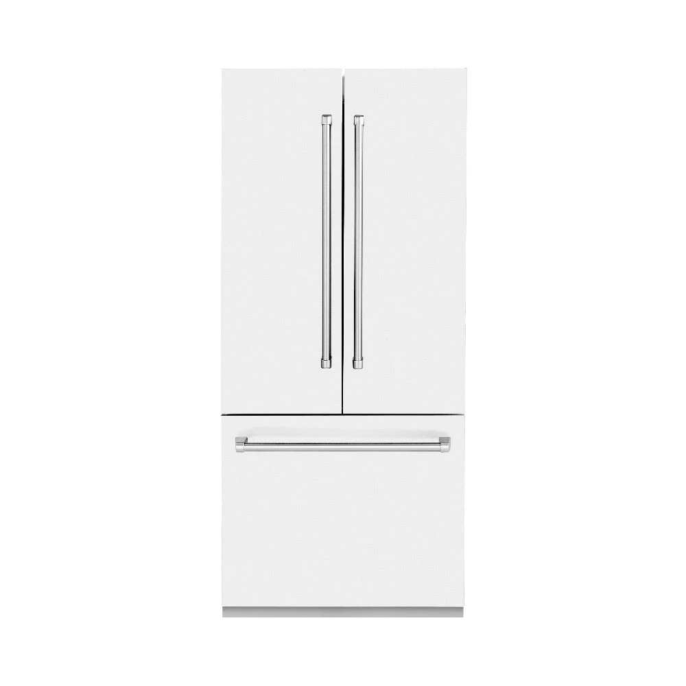 ZLINE 36 In. 19.6 Cu. Ft. French Door Built-In Bottom Freezer Refrigerator With Water Dispenser And Ice Maker In White Matte (RBIV-WM-36)(Zline 36 Built In Refrigerator White Matte Rbiv Wm 36) 1 ZLINE 36 In. 19.6 Cu. Ft. French Door Built-In Bottom Freezer Refrigerator With Water Dispenser And Ice Maker In White Matte (RBIV-WM-36)(Zline 36 Built In Refrigerator White Matte Rbiv Wm 36)