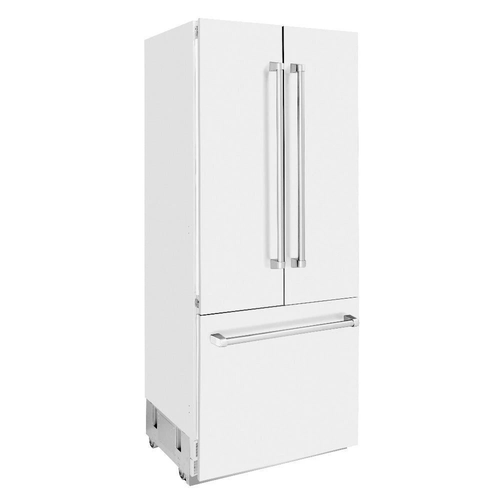 ZLINE 36 In. 19.6 Cu. Ft. French Door Built-In Bottom Freezer Refrigerator With Water Dispenser And Ice Maker In White Matte (RBIV-WM-36)(Zline 36 Built In Refrigerator White Matte Rbiv Wm 36) 2 ZLINE 36 In. 19.6 Cu. Ft. French Door Built-In Bottom Freezer Refrigerator With Water Dispenser And Ice Maker In White Matte (RBIV-WM-36)(Zline 36 Built In Refrigerator White Matte Rbiv Wm 36) - Image 2
