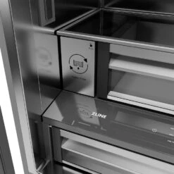 ZLINE 36 In. 19.6 Cu. Ft. French Door Built-In Bottom Freezer Refrigerator With Water Dispenser And Ice Maker In White Matte With Stainless Steel Interior (SRBIV-WM-36)(Zline 36 Built In Refrigerator White Matte Stainless Steel Srbiv Wm 36) -Induction Cooktop Store zline built in white matte refrigerator SRBIV WM 36 detail water filter