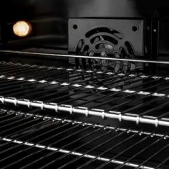 ZLINE Autograph Edition 48 In. 6.7 Cu. Ft. Classic Double Oven Dual Fuel Range With 8 Burner Gas Cooktop In Satin Stainless Steel With White Matte Doors And Matte Black Accents (CDRSZ-WM-48-MB)(Zline Autograph Edition 48 Classic Dual Fuel Range Satin Stainless Steel White Matte Matte Black Cdrsz Wm 48 Mb) -Induction Cooktop Store zline classic satin stainless steel dual fuel range autograph edition matte black CDRSZ WM 48 MB fan detail