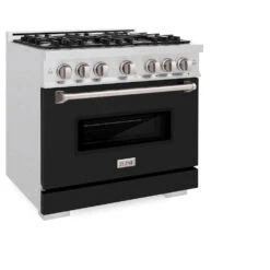 ZLINE 36 In. 5.2 Cu. Ft. Classic Gas Range With 6 Burner Cooktop And Convection Gas Oven In Satin Stainless Steel With Black Matte Door (CGRS-BLM-36)(Zline 36 Classic Gas Range Satin Stainless Steel Black Matte Cgrs Blm 36) 14 ZLINE 36 In. 5.2 Cu. Ft. Classic Gas Range With 6 Burner Cooktop And Convection Gas Oven In Satin Stainless Steel With Black Matte Door (CGRS-BLM-36)(Zline 36 Classic Gas Range Satin Stainless Steel Black Matte Cgrs Blm 36) -Induction Cooktop Store zline classic satin stainless steel gas range CGRS BLM 36 main