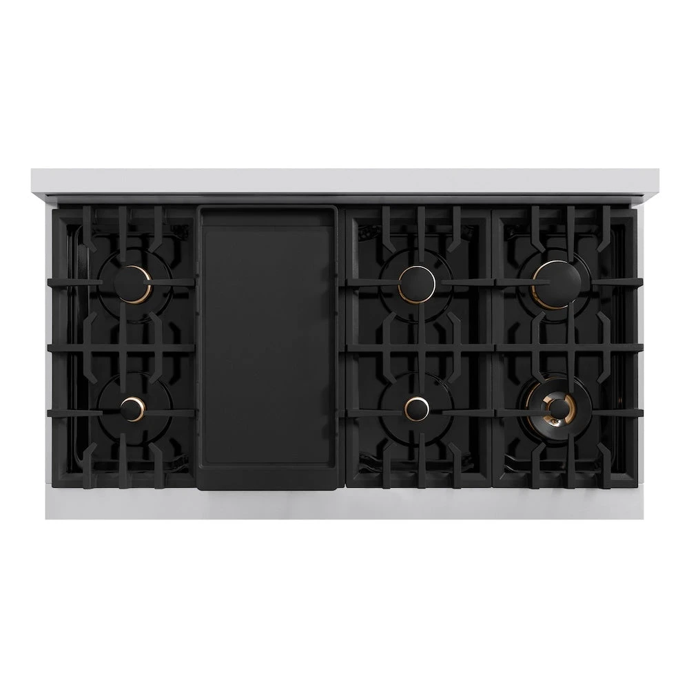 ZLINE Autograph Edition 48 In. 6.7 Cu. Ft. Classic Double Oven Dual Fuel Range With 8 Burner Gas Cooktop In Stainless Steel And Matte Black Accents (CDRZ-48-MB)(Zline Autograph Edition 48 Classic Dual Fuel Range Stainless Steel Matte Black Cdrz 48 Mb) 6 ZLINE Autograph Edition 48 In. 6.7 Cu. Ft. Classic Double Oven Dual Fuel Range With 8 Burner Gas Cooktop In Stainless Steel And Matte Black Accents (CDRZ-48-MB)(Zline Autograph Edition 48 Classic Dual Fuel Range Stainless Steel Matte Black Cdrz 48 Mb) - Image 6