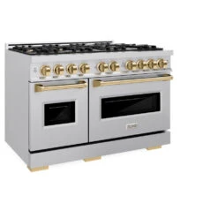 ZLINE Autograph Edition 48 In. 6.7 Cu. Ft. Classic Double Oven Dual Fuel Range With 8 Burner Gas Cooktop In Stainless Steel And Polished Gold Accents (CDRZ-48-G)(Zline Autograph Edition 48 Classic Dual Fuel Range Stainless Steel Polished Gold Cdrz 48 G) 12 ZLINE Autograph Edition 48 In. 6.7 Cu. Ft. Classic Double Oven Dual Fuel Range With 8 Burner Gas Cooktop In Stainless Steel And Polished Gold Accents (CDRZ-48-G)(Zline Autograph Edition 48 Classic Dual Fuel Range Stainless Steel Polished Gold Cdrz 48 G) -Induction Cooktop Store zline classic stainless steel dual fuel range autograph edition polished gold CDRZ 48 G main