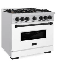 ZLINE Autograph Edition 36 In. 5.2 Cu. Ft. Classic Gas Range With 6 Burner Cooktop And Convection Gas Oven In Stainless Steel With White Matte Door And Matte Black Accents (CGRZ-WM-36-MB)(Zline Autograph Edition 36 Classic Gas Range Stainless Steel White Matte Matte Black Cgrz Wm 36 Mb) 17 ZLINE Autograph Edition 36 In. 5.2 Cu. Ft. Classic Gas Range With 6 Burner Cooktop And Convection Gas Oven In Stainless Steel With White Matte Door And Matte Black Accents (CGRZ-WM-36-MB)(Zline Autograph Edition 36 Classic Gas Range Stainless Steel White Matte Matte Black Cgrz Wm 36 Mb) -Induction Cooktop Store zline classic stainless steel gas range autograph edition matte black CGRZ WM 36 MB main
