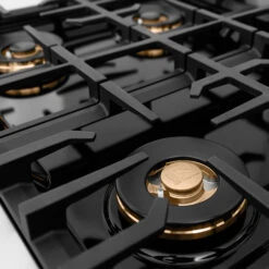 ZLINE Autograph Edition 30 In. Classic Gas Rangetop With 4 Burner DuoPro™ Cooktop In Stainless Steel And Polished Gold Accents (PCRTZ-30-G)(Zline Autograph Edition 30 Classic Gas Rangetop Duopro Stainless Steel Polished Gold Pcrtz 30 G) 13 ZLINE Autograph Edition 30 In. Classic Gas Rangetop With 4 Burner DuoPro™ Cooktop In Stainless Steel And Polished Gold Accents (PCRTZ-30-G)(Zline Autograph Edition 30 Classic Gas Rangetop Duopro Stainless Steel Polished Gold Pcrtz 30 G) -Induction Cooktop Store zline classic stainless steel gas range top duopro cooktop PCRTZ 30 G burner detail 2
