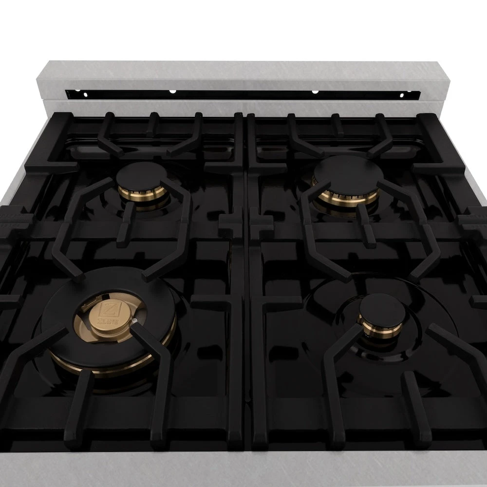 ZLINE 24 In. 2.8 Cu. Ft. Legacy Dual Fuel Range With Gas Cooktop And Electric Convection Oven In Satin Stainless Steel With 4 Brass Burners (RAS-SN-BR-24)(Zline 24 Legacy Dual Fuel Range Satin Stainless Steel Brass Burners Ras Sn Br 24) 13 ZLINE 24 In. 2.8 Cu. Ft. Legacy Dual Fuel Range With Gas Cooktop And Electric Convection Oven In Satin Stainless Steel With 4 Brass Burners (RAS-SN-BR-24)(Zline 24 Legacy Dual Fuel Range Satin Stainless Steel Brass Burners Ras Sn Br 24) - Image 13