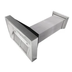 ZLINE 30 In. Ducted Satin Stainless Steel Wall Mount Range Hood With Black Matte Shell (8654BLM-30)(Zline 30 Wall Mount Range Hood Satin Stainless Steel Black Matte 8654blm 30) -Induction Cooktop Store zline durasnow stainless steel range hood with black matte shell 8654blm range hoods zline kitchen and bath 451423