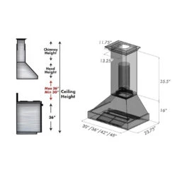 ZLINE 30 In. Ducted Satin Stainless Steel Wall Mount Range Hood With White Matte Shell (8654WM-30)(Zline 30 Wall Mount Range Hood Satin Stainless Steel White Matte 8654wm 30) -Induction Cooktop Store zline durasnow stainless steel range hood with white matte shell 8654wm range hoods zline kitchen and bath 630021