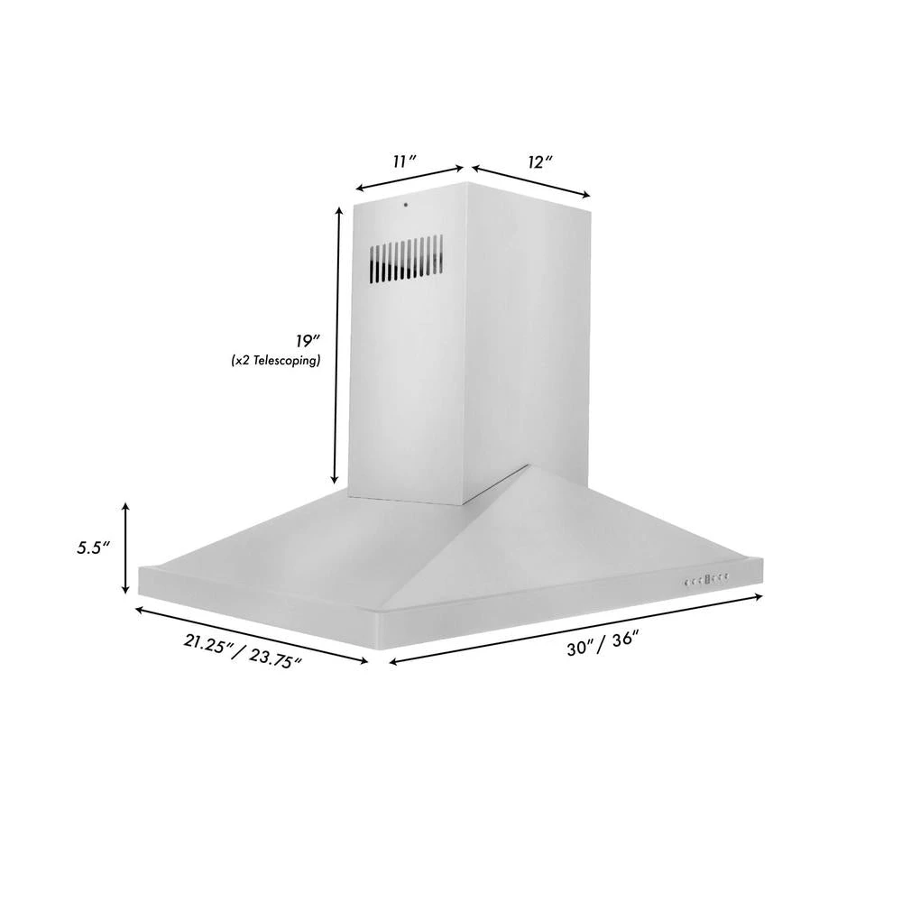 ZLINE 36 In. Convertible Vent Island Mount Range Hood In Stainless Steel (GL1i-36)(Zline 36 Island Mount Range Hood Stainless Steel Gl1i 36) 12 ZLINE 36 In. Convertible Vent Island Mount Range Hood In Stainless Steel (GL1i-36)(Zline 36 Island Mount Range Hood Stainless Steel Gl1i 36) - Image 12