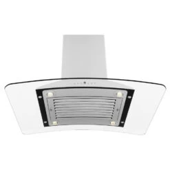 ZLINE 30 In. Convertible Vent Island Mount Range Hood In Stainless Steel And Glass (GL9i-30)(Zline 30 Island Mount Range Hood Stainless Steel Glass Gl9i 30) -Induction Cooktop Store zline island mount range hood in stainless steel glass gl9i ranges hoods zline kitchen and bath 862468