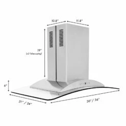 ZLINE 36 In. Convertible Vent Island Mount Range Hood In Stainless Steel And Glass (GL9i-36)(Zline 36 Island Mount Range Hood Stainless Steel Glass Gl9i 36) 21 ZLINE 36 In. Convertible Vent Island Mount Range Hood In Stainless Steel And Glass (GL9i-36)(Zline 36 Island Mount Range Hood Stainless Steel Glass Gl9i 36) -Induction Cooktop Store zline island range hood GL9i 36 dimensional 1000x1000 6a3e9578 5444 4fd1 8f6f f45b0bf42388