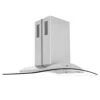 ZLINE 36 In. Convertible Vent Island Mount Range Hood In Stainless Steel And Glass (GL9i-36)(Zline 36 Island Mount Range Hood Stainless Steel Glass Gl9i 36)