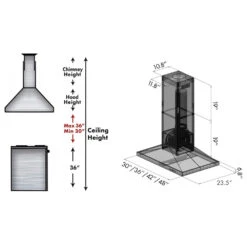 ZLINE 48 In. Convertible Vent Island Mount Range Hood In Stainless Steel (GL2i-48)(Zline 48 Island Mount Range Hood Stainless Steel Gl2i 48) -Induction Cooktop Store zline island range hood in stainless steel gl2i range hoods zline kitchen and bath 144329 7f16926d 166f 4c32 8c0f bb83b447e4f1
