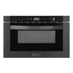 ZLINE 24 In. 1.2 Cu. Ft. Black Stainless Steel Built-in Microwave Drawer (MWD-1-BS)(Zline 24 Microwave Drawer Black Stainless Steel Mwd 1 Bs)