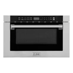 ZLINE 24 In. 1.2 Cu. Ft. Built-in Microwave Drawer With A Traditional Handle In Stainless Steel (MWD-1-H)(Zline 24 Microwave Drawer Stainless Steel Traditional Mwd 1 H)