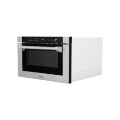 ZLINE 24 In. 1.2 Cu. Ft. Built-in Microwave Drawer With A Traditional Handle In Stainless Steel (MWD-1-H)(Zline 24 Microwave Drawer Stainless Steel Traditional Mwd 1 H) -Induction Cooktop Store zline microwave drawer MWD 1 H side 2