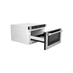 ZLINE 24 In. 1.2 Cu. Ft. Built-in Microwave Drawer With A Traditional Handle In Stainless Steel (MWD-1-H)(Zline 24 Microwave Drawer Stainless Steel Traditional Mwd 1 H) -Induction Cooktop Store zline microwave drawer MWD 1 H side open 1