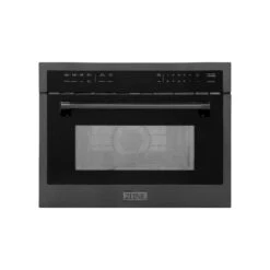 ZLINE 24 In. Black Stainless Steel Built-in Convection Microwave Oven With Speed And Sensor Cooking (MWO-24-BS)(Zline 24 Convection Microwave Oven Black Stainless Steel Mwo 24 Bs)