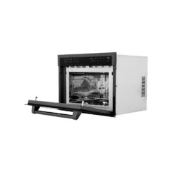 ZLINE 24 In. Black Stainless Steel Built-in Convection Microwave Oven With Speed And Sensor Cooking (MWO-24-BS)(Zline 24 Convection Microwave Oven Black Stainless Steel Mwo 24 Bs) -Induction Cooktop Store zline microwave oven MWO 24 BS side open