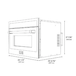 ZLINE 24 In. Stainless Steel Built-in Convection Microwave Oven With Speed And Sensor Cooking (MWO-24)(Zline 24 Convection Microwave Oven Stainless Steel Mwo 24) -Induction Cooktop Store zline microwave oven MWO 24 diagram