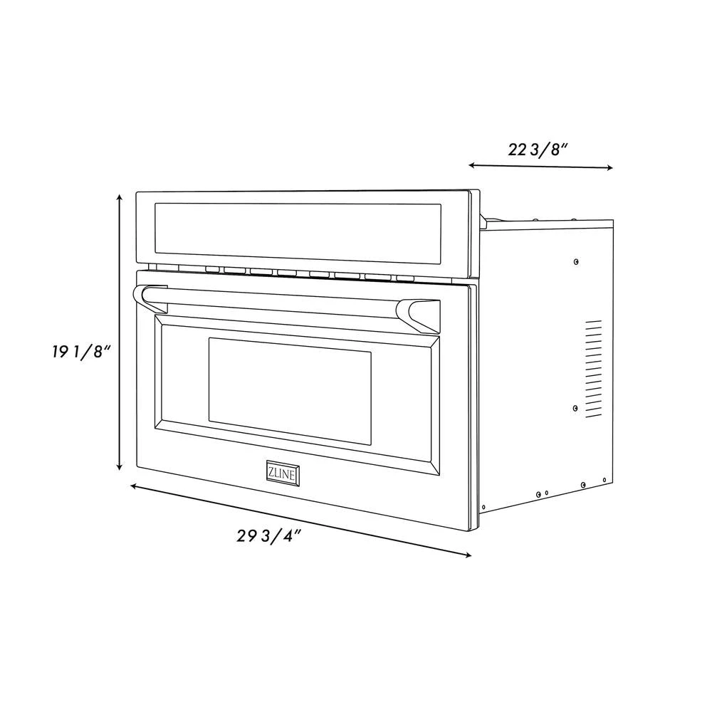 ZLINE 30 In. 1.6 Cu Ft. Stainless Steel Built-in Convection Microwave Oven (MWO-30)(Zline 30 Convection Microwave Oven Stainless Steel Mwo 30) 9 ZLINE 30 In. 1.6 Cu Ft. Stainless Steel Built-in Convection Microwave Oven (MWO-30)(Zline 30 Convection Microwave Oven Stainless Steel Mwo 30) - Image 9
