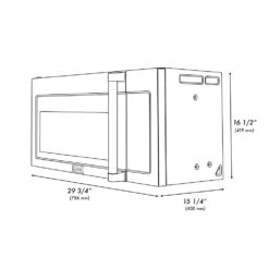 ZLINE 30 In. Stainless Steel Over The Range Convection Microwave Oven With Traditional Handle (MWO-OTR-H-30)(Zline 30 Over The Range Microwave Oven Stainless Steel Mwo Otr H 30) -Induction Cooktop Store zline microwave oven over the range MWO OTR H 30 diagram
