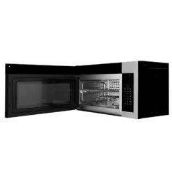 ZLINE 30 In. Stainless Steel Over The Range Convection Microwave Oven With Traditional Handle (MWO-OTR-H-30)(Zline 30 Over The Range Microwave Oven Stainless Steel Mwo Otr H 30) -Induction Cooktop Store zline microwave oven over the range MWO OTR H 30 side open