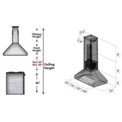 ZLINE 36 In. Ducted Island Mount Range Hood In Outdoor Approved Stainless Steel (597i-304-36)(Zline 36 Island Mount Range Hood Outdoor Approved Stainless Steel 597i 304 36) -Induction Cooktop Store zline outdoor approved island mount range hood in stainless steel 597i 304 range hoods zline kitchen and bath 843179