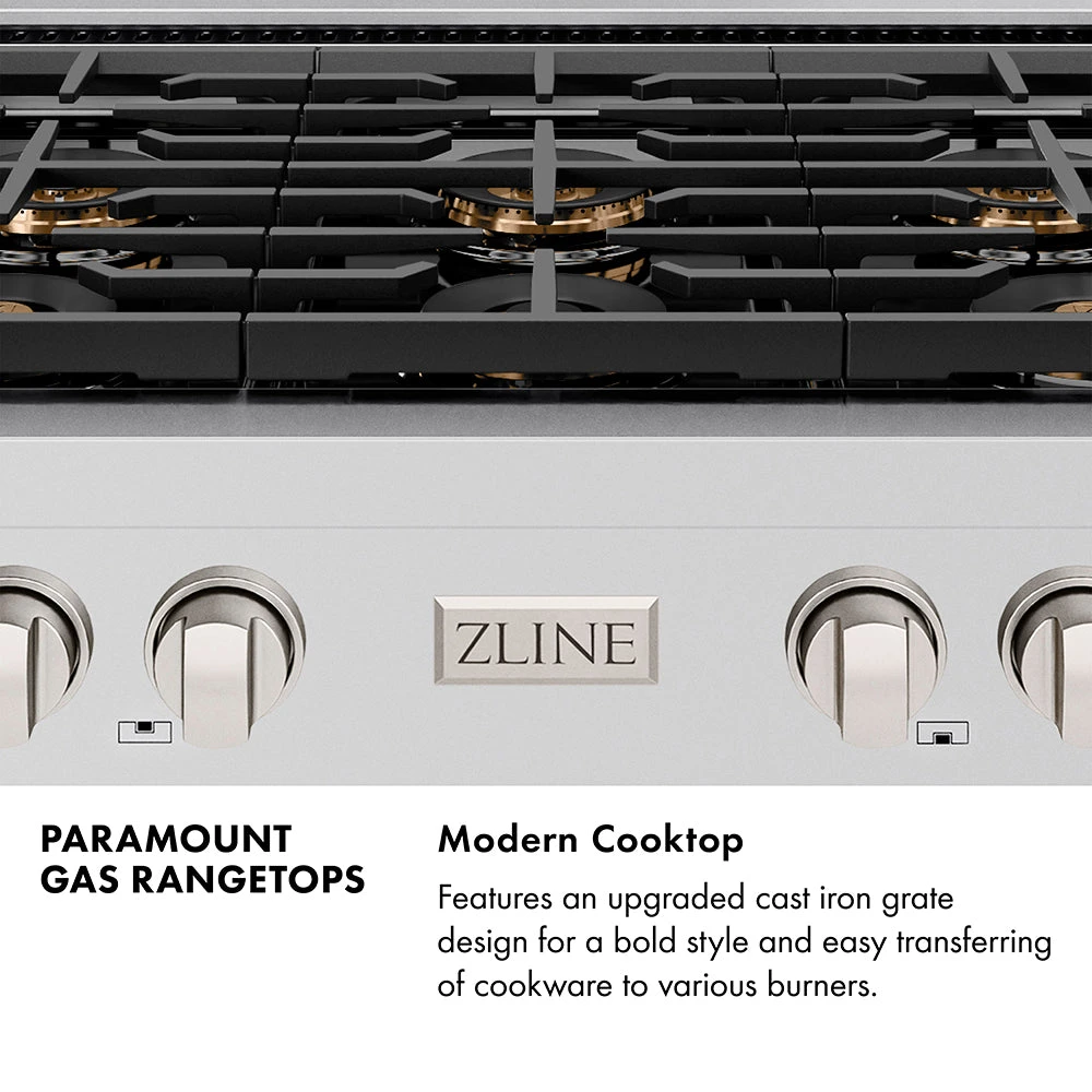 ZLINE Autograph Edition 30 In. Paramount Gas Rangetop With 4 Burner DuoPro™ Cooktop In Stainless Steel And Matte Black Accents (PSRTZ-30-MB)(Zline Autograph Edition 30 Paramount Gas Rangetop Duopro Stainless Steel Matte Black Psrtz 30 Mb) 10 ZLINE Autograph Edition 30 In. Paramount Gas Rangetop With 4 Burner DuoPro™ Cooktop In Stainless Steel And Matte Black Accents (PSRTZ-30-MB)(Zline Autograph Edition 30 Paramount Gas Rangetop Duopro Stainless Steel Matte Black Psrtz 30 Mb) - Image 10