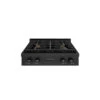 ZLINE 30 In. Paramount Gas Rangetop With 4 Brass Burners And Porcelain Cooktop In Black Stainless Steel (SRTB-BR-30)(Zline 30 Paramount Gas Rangetop Black Stainless Steel Srtb Br 30)