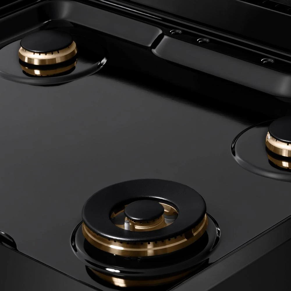 ZLINE Autograph Edition 30 In. Paramount Gas Rangetop With 4 Burners And Porcelain Cooktop In Black Stainless Steel With Polished Gold Accents (SRTBZ-30-G)(Zline Autograph Edition 30 Paramount Gas Rangetop Black Stainless Steel Polished Gold Srtbz 30 G) 4 ZLINE Autograph Edition 30 In. Paramount Gas Rangetop With 4 Burners And Porcelain Cooktop In Black Stainless Steel With Polished Gold Accents (SRTBZ-30-G)(Zline Autograph Edition 30 Paramount Gas Rangetop Black Stainless Steel Polished Gold Srtbz 30 G) - Image 4