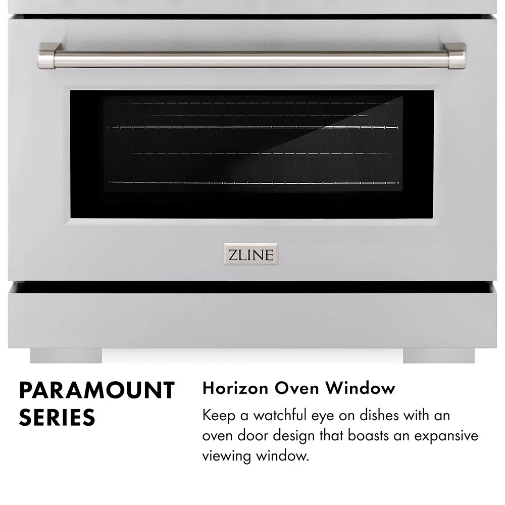 ZLINE Autograph Edition 30 In. 4.2 Cu. Ft. Paramount Gas Range With 4 Burner DuoPro™ Cooktop And Convection Gas Oven In Satin Stainless Steel With White Matte Door And Polished Gold Accents (PSGRSZ-WM-30-G)(Zline Autograph Edition 30 Paramount Gas Range Duopro Satin Stainless Steel White Matte Polished Gold Psgrsz Wm 30 G) 15 ZLINE Autograph Edition 30 In. 4.2 Cu. Ft. Paramount Gas Range With 4 Burner DuoPro™ Cooktop And Convection Gas Oven In Satin Stainless Steel With White Matte Door And Polished Gold Accents (PSGRSZ-WM-30-G)(Zline Autograph Edition 30 Paramount Gas Range Duopro Satin Stainless Steel White Matte Polished Gold Psgrsz Wm 30 G) - Image 15