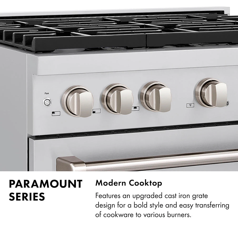 ZLINE 30 In. 4.2 Cu. Ft. Paramount Gas Range With 4 Burner DuoPro™ Cooktop And Convection Gas Oven In Satin Stainless Steel With White Matte Door (PSGRS-WM-30)(Zline 30 Paramount Gas Range Duopro Satin Stainless Steel White Matte Psgrs Wm 30) 14 ZLINE 30 In. 4.2 Cu. Ft. Paramount Gas Range With 4 Burner DuoPro™ Cooktop And Convection Gas Oven In Satin Stainless Steel With White Matte Door (PSGRS-WM-30)(Zline 30 Paramount Gas Range Duopro Satin Stainless Steel White Matte Psgrs Wm 30) - Image 14