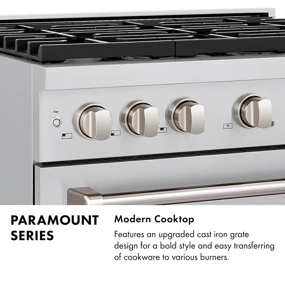 ZLINE 36 In. 5.2 Cu. Ft. Paramount Dual Fuel Range With 6 Burner DuoPro™ Cooktop And Electric Convection Oven In Satin Stainless Steel With White Matte Door (PSDRS-WM-36)(Zline 36 Paramount Dual Fuel Range Duopro Satin Stainless Steel White Matte Psdrs Wm 36) 14 ZLINE 36 In. 5.2 Cu. Ft. Paramount Dual Fuel Range With 6 Burner DuoPro™ Cooktop And Electric Convection Oven In Satin Stainless Steel With White Matte Door (PSDRS-WM-36)(Zline 36 Paramount Dual Fuel Range Duopro Satin Stainless Steel White Matte Psdrs Wm 36) - Image 14