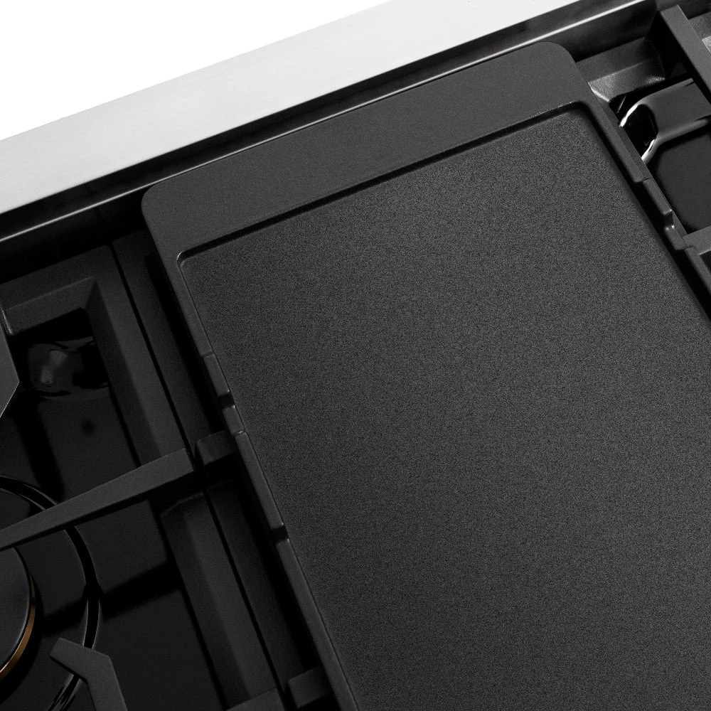 ZLINE 48 In. Paramount Gas Rangetop With 8 Brass Burners And Porcelain Cooktop In Stainless Steel (SRT-BR-48)(Zline 48 Paramount Gas Rangetop Stainless Steel Srt Br 48) 5 ZLINE 48 In. Paramount Gas Rangetop With 8 Brass Burners And Porcelain Cooktop In Stainless Steel (SRT-BR-48)(Zline 48 Paramount Gas Rangetop Stainless Steel Srt Br 48) - Image 5