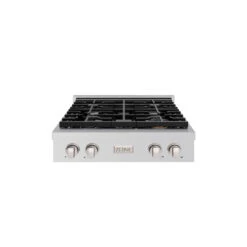 ZLINE 30 In. Paramount Gas Rangetop With 4 Burners And Porcelain Cooktop In Stainless Steel (SRT30)(Zline 30 Paramount Gas Rangetop Stainless Steel Srt30) -Induction Cooktop Store zline paramount stainless steel range top SRT30 front view 3c1ed2df c981 4d0d b867 62834acc0fa5